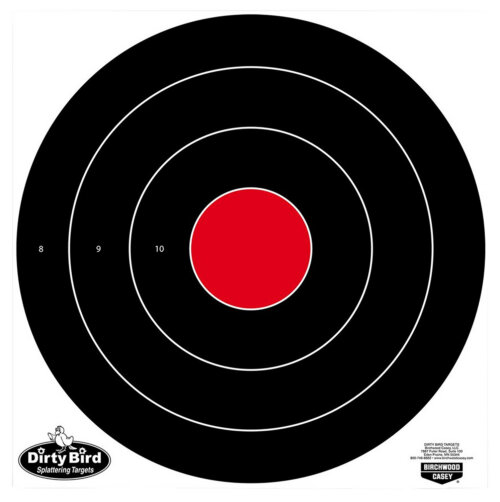 Birchwood Casey 35185 Dirty Bird 17.25" Bullseye Tagboard Hanging Black/White 5 Pack