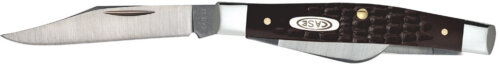 Case 00081 Stockman  Small 2"/1.5"/1.49" Folding Clip/Sheepfoot/Pen Plain As-Ground Stainless Steel Blade/ Brown Jigged Synthetic Handle