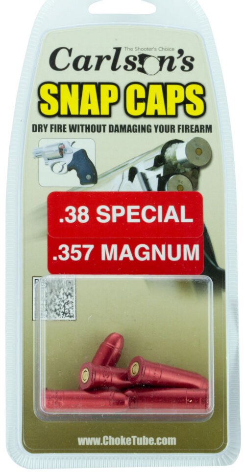 Carlson's Choke Tubes 00057 Snap Cap Pistol 38Special/357 Mag 6Pack