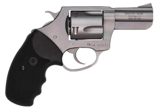 Charter Arms 74420 Bulldog Large 44 Special, 5 Shot 2.50" High Polished Stainless Steel Barrel, Cylinder & Frame w/Black Finger Grooved Rubber Grip