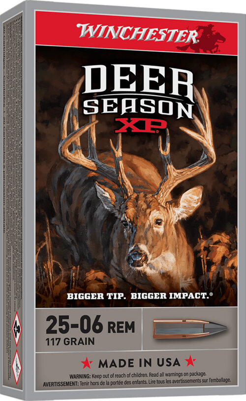 Winchester Ammo X2506DS Deer Season XP 25-06Rem 117gr Extreme Point 20 Per Box/10 Case