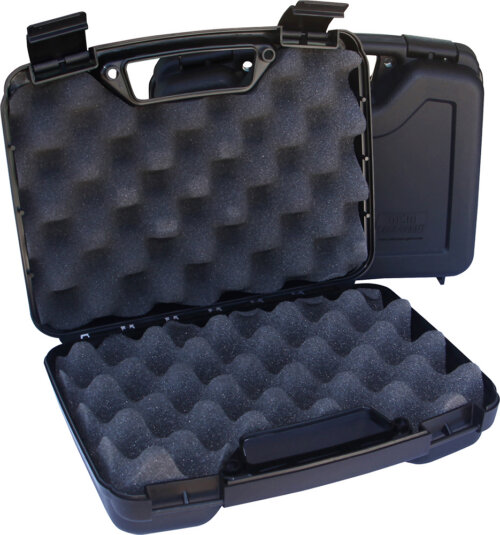 MTM Case-Gard SS-2500 Single Handgun Case Black Polypropylene Holds Handgun w/ 4" Barrel or Less