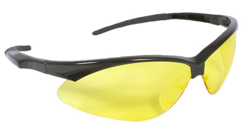 Radians OB140CS Outback Shooting Glasses Adult Amber Lens Anti-Fog Black Frame