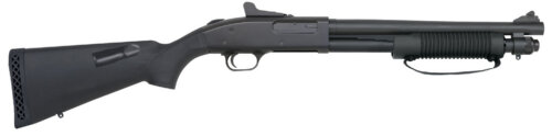 Mossberg 51689 590A1 Class III 12 Gauge 3" 5+1 14" Parkerized Cylinder Bore Barrel Black Rec Black Fixed with Storage Compartment Stock Holds 4 Extra Rounds Right Hand (NFA)
