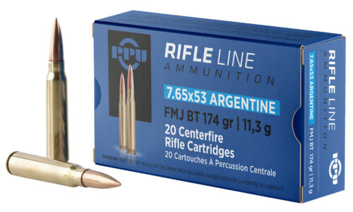 PPU PP7AF Metric Rifle  7.65x53mmArgentine 174gr Full Metal Jacket Boat Tail 20 Per Box/10 Case
