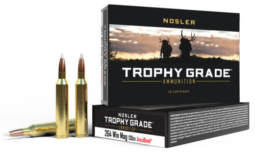 Nosler 60019 Trophy Grade  264WinMag 130gr Nosler AccuBond 20 Per Box/10 Case