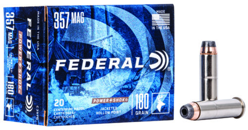 Federal C357G Power-Shok Handgun 357Mag 180gr Jacketed Hollow Point 20 Per Box/25 Case