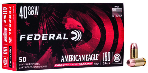 Federal AE40N1 American Eagle Indoor Range Training 40S&W 180gr Total Metal Jacket 50 Per Box/20 Case