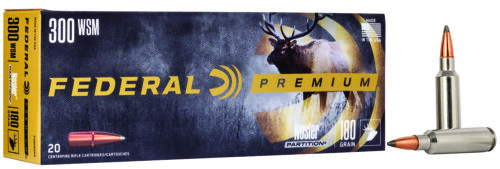Federal P300WSMB Premium  300WSM 180gr Nosler Partition 20 Per Box/10 Case