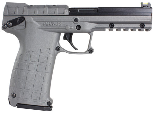 Kel-Tec PMR30TACGY PMR30  22 WMR 30+1 4.30" Fluted Steel Barrel, Black/Gray Serrated Slide, Gray Polymer Frame w/Picatinny Accessory Rail, Gray Textured Polymer Grip