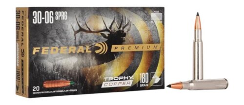 Federal P3006TC1 Premium  30-06Springfield 180gr Trophy Copper 20 Per Box/10 Case