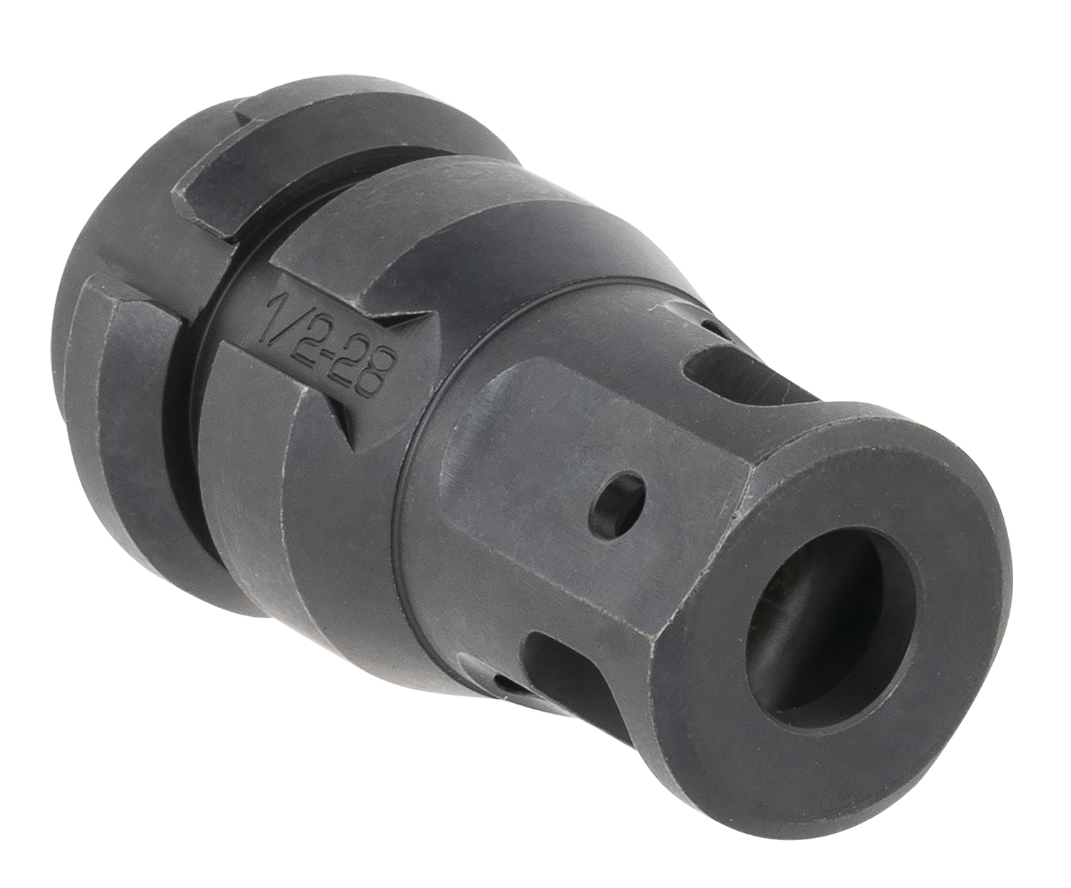 Dead Air DA109 KeyMount Muzzle Brake Black with 1/2 in-28 tpi Threads & 2.60 in OAL for Sandman Series, KeyMo Equipped Nomad-30 & Primal Suppressors