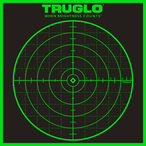 TruGlo TG10A6 Tru-See Grid Self-Adhesive Heavy Paper Black/Green 12"x12" Bullseye 6 Pack