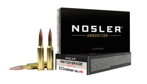 Nosler 43455 Match Grade  6.5Creedmoor 140gr Custom Competition Hollow Point Boat Tail 20 Per Box/10 Case