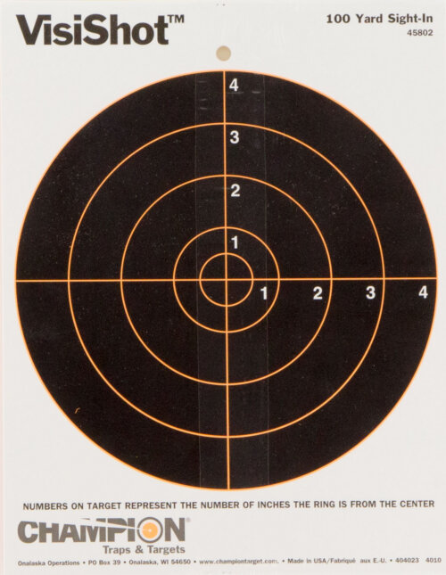 Champion Targets 45802 VisiShot  Hanging Paper Black/White 8" Bullseye 10 Pack