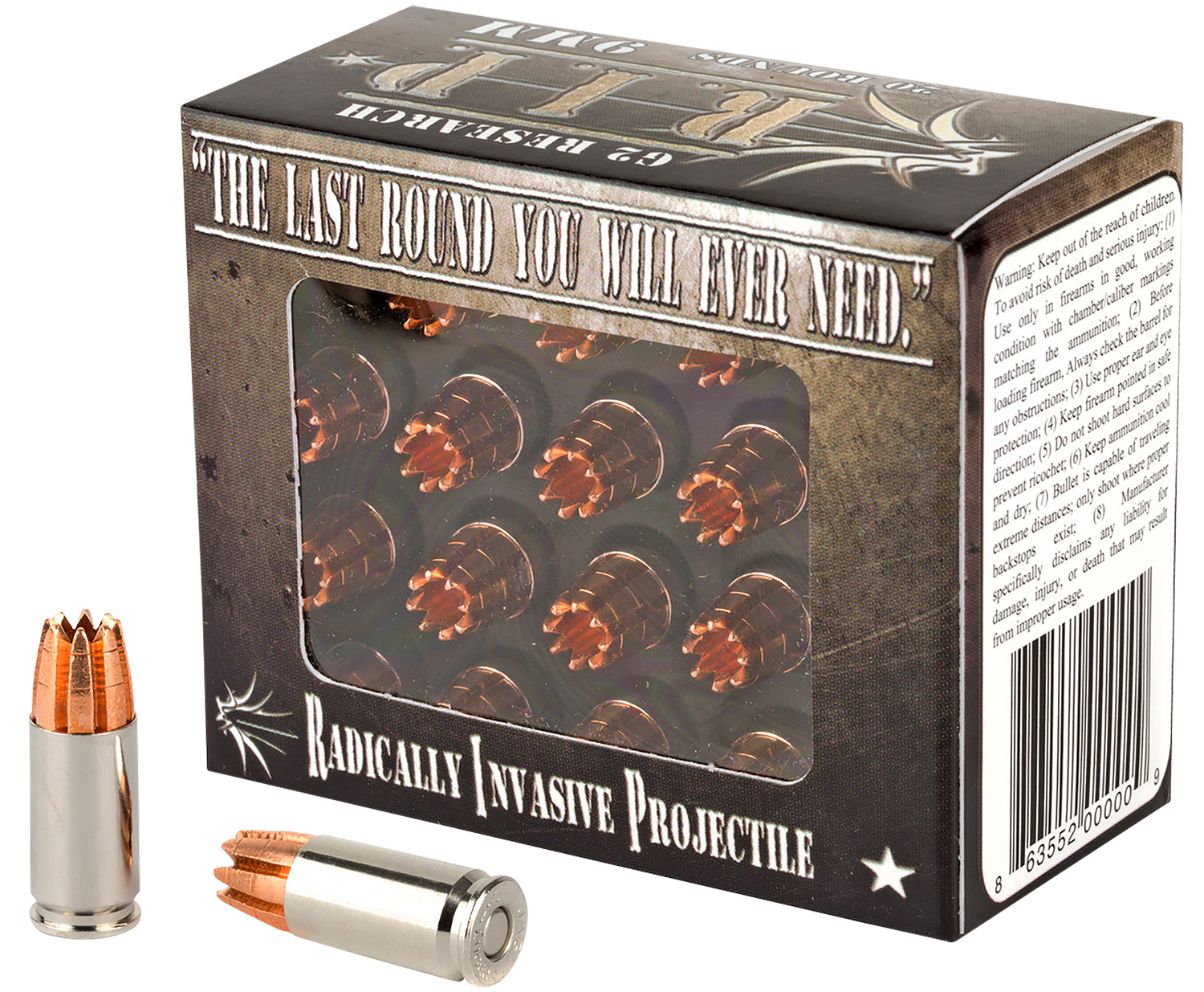 G2 Research G00000 R.I.P 9mmLuger 92gr Fracturing Hollow Point 20 Per Box/25 Case Centerfire, Handgun Ammunition