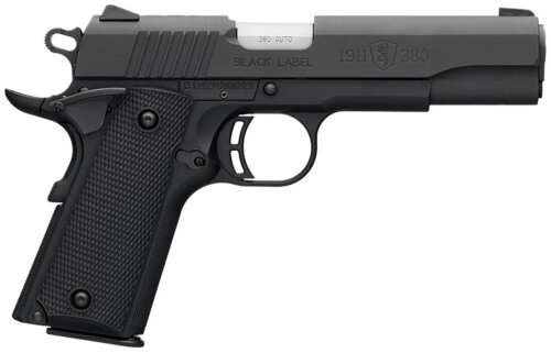 Browning 051904492 1911 Black Label Full Size Frame 380 ACP 8+1 4.25" Matte Stainless Steel Barrel, Serrated Steel Slide, Matte Black Polymer Frame w/Beavertail, Black Polymer Grip, Right Hand