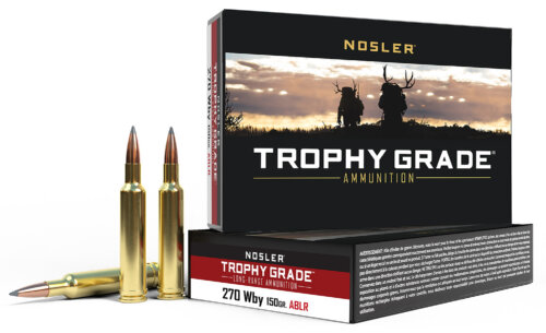 Nosler 60150 Trophy Grade Long-Range 270WthbyMag 150gr Nosler Spitzer AccuBond Long Range 20 Per Box/10 Case