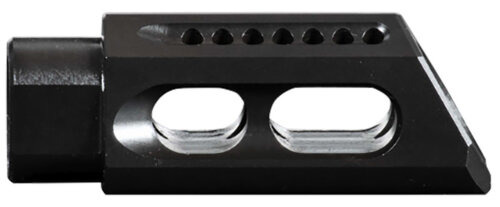 Yankee Hill 3085MBA Slant Muzzle Brake Black Steel with 5/8"-24 tpi Threads & 2.75" OAL for 30 Cal AR-Platform