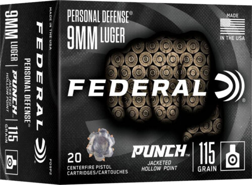 FDR 9MM 115GR PUNCH JHP 20RD