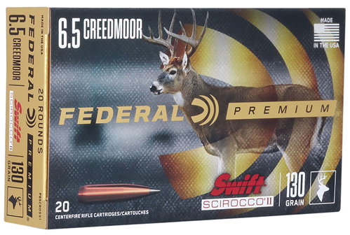 Federal Premium  6.5CM 130 gr Swift Scirocco II 20rds. (P65CRDSS1)