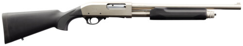 Charles Daly 930228 301 Tactical 12 Gauge Pump 3" 5+1 18.50" Nickel Vent Rib Barrel, Nickel Aluminum Receiver, Black Fixed Synthetic w/Pistol Grip Stock,