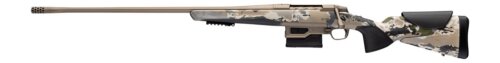 Browning 036127294 X-Bolt 2 Speed LR Full Size 6.5 PRC 5+1 26" Smoked Bronze Cerakote Fluted & Steel Drilled & Tapped Receiver, Picatinny Rail Forend, Ovix Camo w/Black Overmold Adj Comb & LOP Synthet
