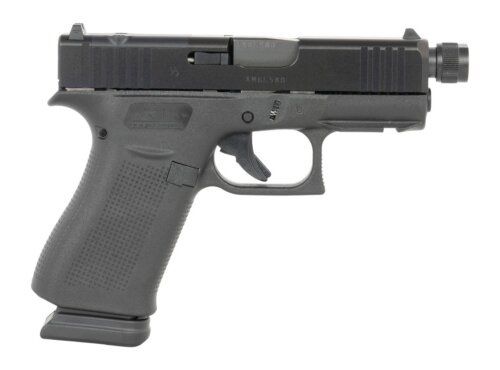 Glock UX4350203FRMOSTB G43X MOS Slim Sub-Compact 9mm Luger 15+1 3.41" Black Threaded Barrel, Steel Optic Ready/Serrated Slide, Polymer Frame w/Accessory Rail, Ambidextrous