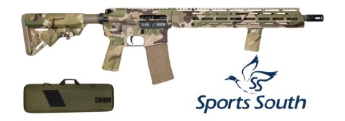 Diamondback DB175AK622 DB15  Sports South Exclusive 5.56 NATO 30+1 16" Threaded Barrel, Swamp Stalker Camo w/Logo Cerakote Aluminum Receiver w/Picatinny Rail, M-LOK Handguard, B5 Bravo MultiCam Polyme
