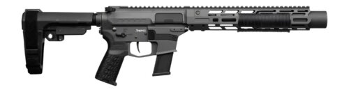 CMMG 45AEA70-TNG MkG 45 ACP 13+1 6.50" Black Nitride Threaded Barrel. Tungsten Cerakote Aluminum Receiver w/Picatinny Rail, M-LOK Handguard, Black Polymer CMMG RipBrace, CMMG Zeroed Grip, Ambidextrous