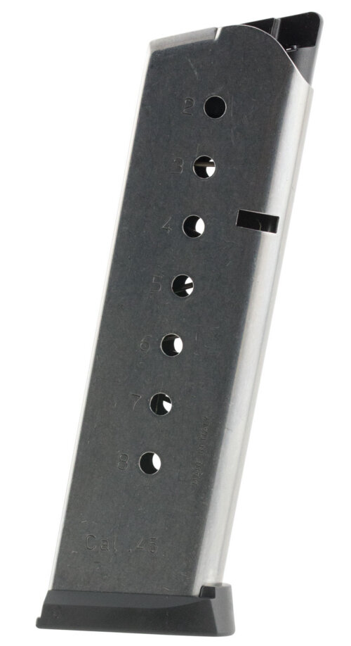 Mec-Gar MGCG4508SPF 1911 Government 8rd 45 ACP, Stainless Steel