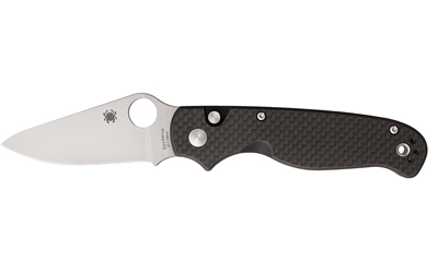 SPYDERCO BUTTONUP CF PE 3.27" BK/SLV