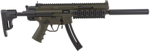 GSG GSG219GERGGSG1622G GSG-16 Full Size 22 LR 22+1 16.25" Black Green Polymer Receiver Black Collapsible w/Storage Compartment Stock Right Hand