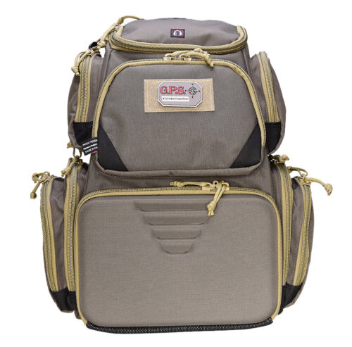GPS Bags 1611SC Sporting Clays Backpack Olive w/Visual ID Storage System, Lockable Zippers, Storage Pockets, Pull-Out Rain Cover