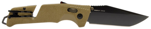 S.O.G SOG11121241 Trident AT 3.70" Folding Tanto Plain Black TiNi Cryo D2 Steel Blade, Flat Dark Earth Textured GRN Handle, Peg Box Pkg