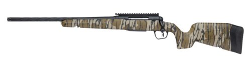 Savage Arms 33325 Axis 2 Pro 270 Win 4+1 20" Black Cerakote Carbon Steel Spiral Fluted Threaded Barrel & Receiver w/Picatinny Rail, Mossy Oak Original Bottomland Fixed w/Pistol Grip Synthetic Stock, L