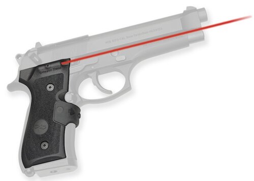 Crimson Trace 0119201 Lasergrips  Mil-Spec Fits Beretta 92/96/M9, Red Laser Black Polymer