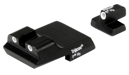 Trijicon 600437 Bright & Tough Night Sights  Green/Tritium White Outline Front Sight-Green/Tritium White Outline Rear Sight Smith & Wesson 1911