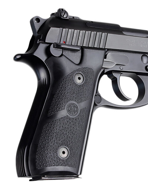 Hogue 99010 Grip Panels  Black Rubber for Taurus PT-92, PT-99